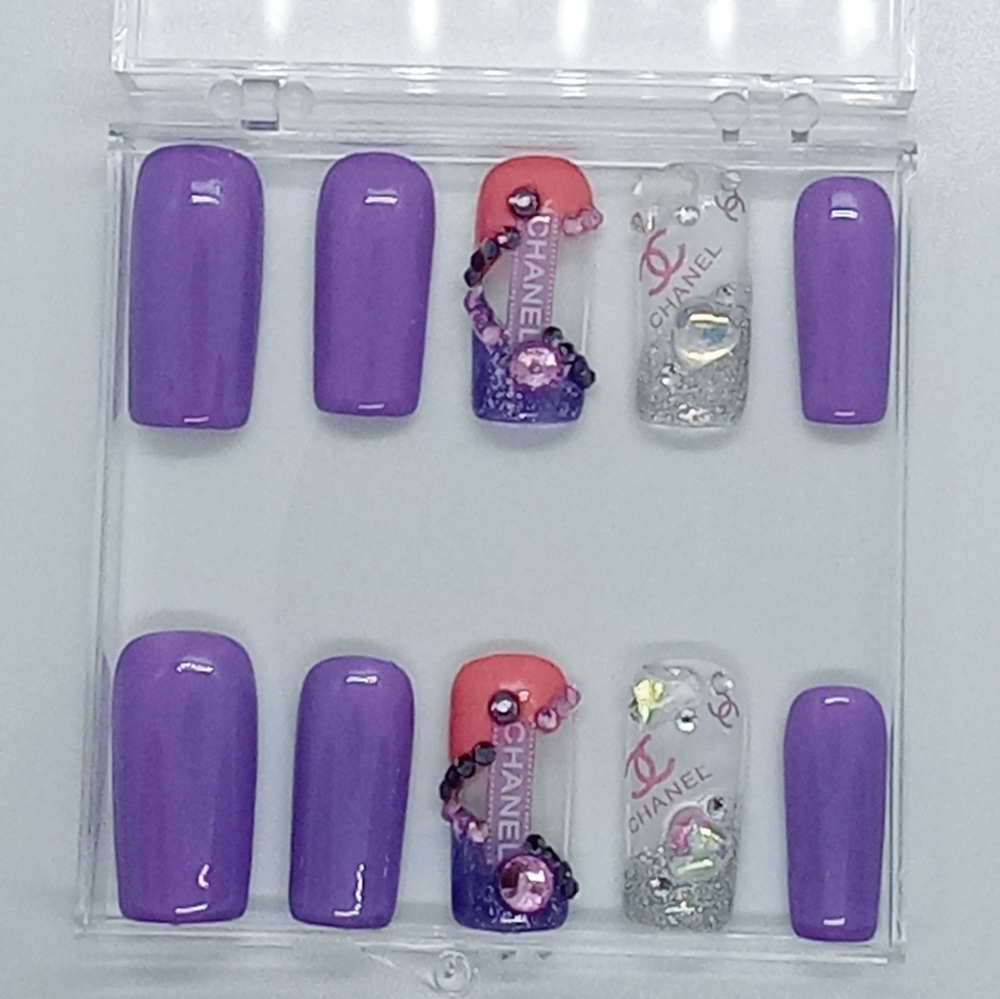 Purple Nail Set